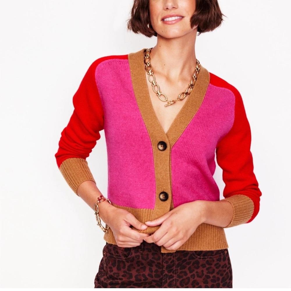 NWT Boden Olivia Merino Cardigan Size L